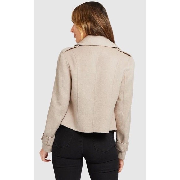 Belle & Bloom Women's Small Better Off Military Peacoat Short Double Breasted - Picture 3 of 8